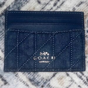 Coach NEW Denim Blue Card Holder
